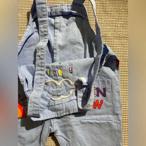 Light blue rainbow overalls 12 months - Picture 4 of 9